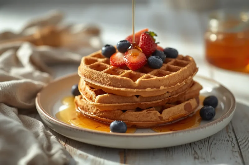Coconut Flour Waffles 4 Coconut Flour Waffles in 15 Minutes