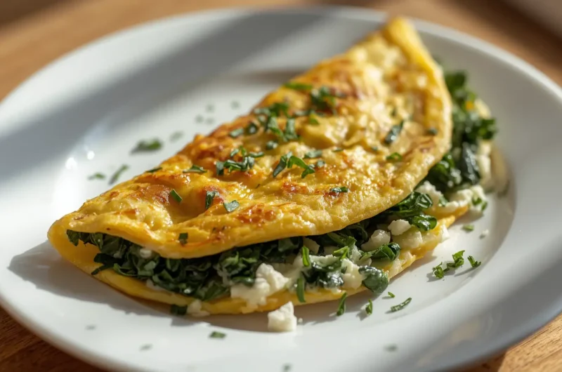Spinach and Feta Omelet 5 Spinach and Feta Omelet