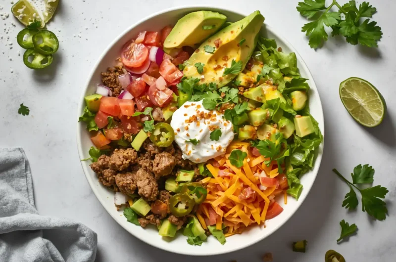 Keto Taco Salad with Ground Beef 5 Keto Taco Salad with Ground Beef