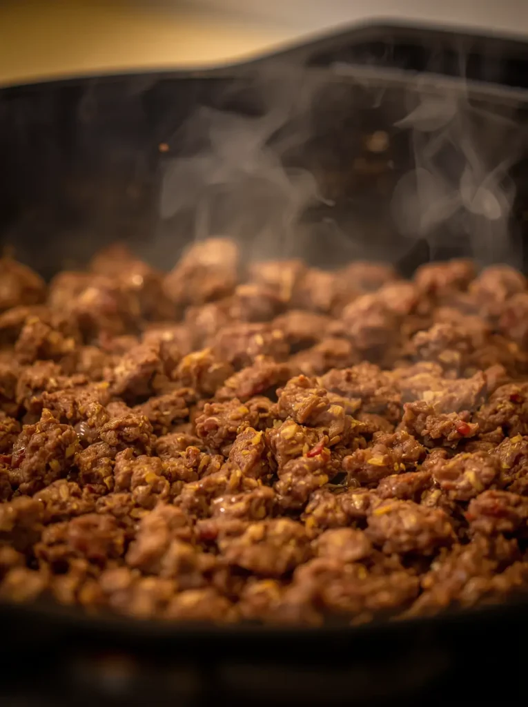 Browning seasoned ground beef for burger bowl recipe