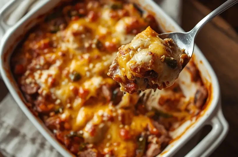 Cheesesteak Casserole 5 Cheesesteak Casserole
