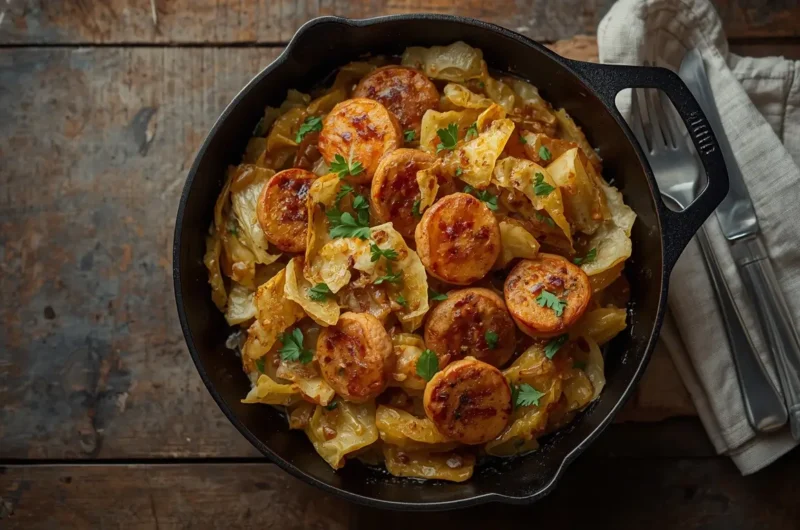 Fried Cabbage and Sausage 6 Fried Cabbage and Sausage