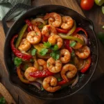 Easy low-carb shrimp fajitas, ready in just 25 minutes.